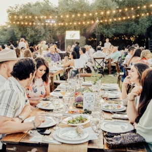 Green Our Planet Charity dinner under the stars at greengale farms las vegas