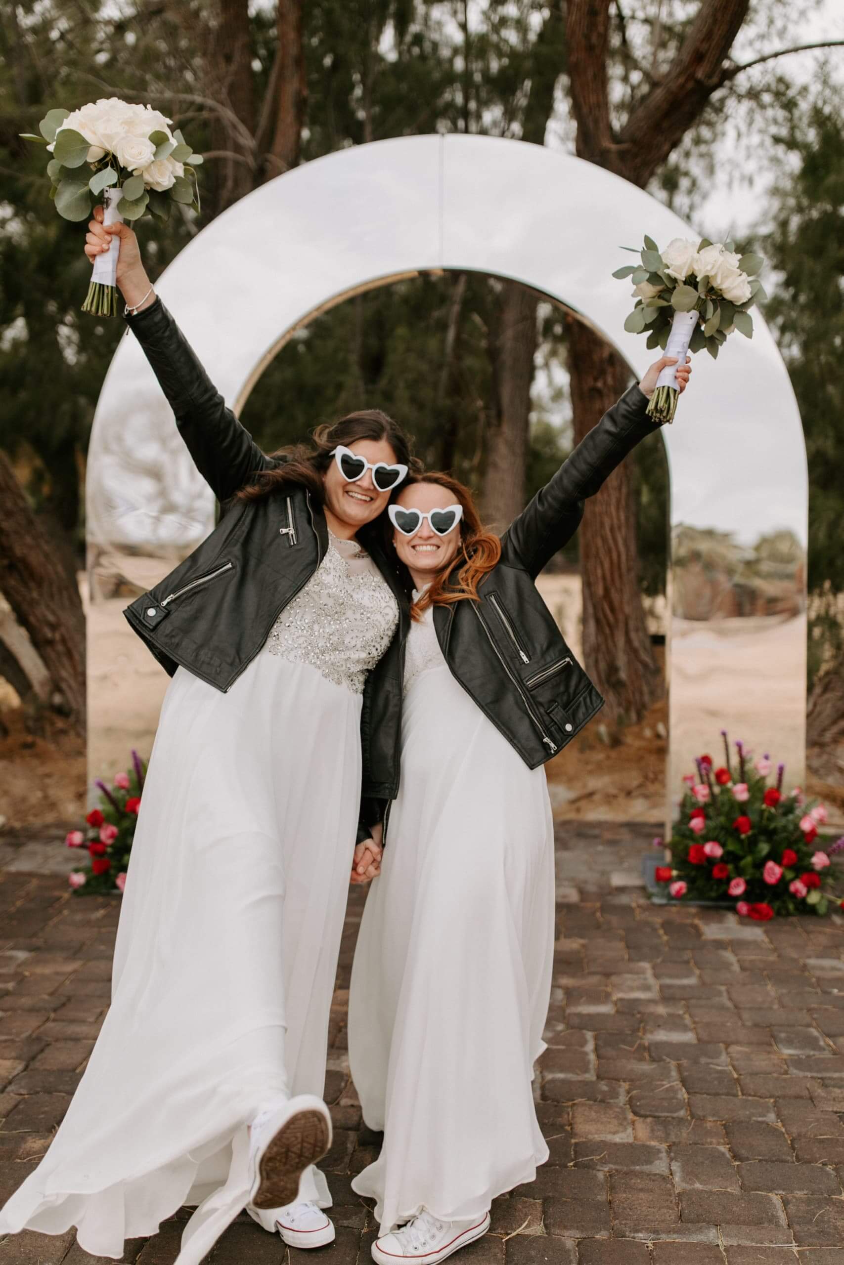 GreenGale Farms Elopements under the mirrored arch art